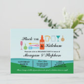 Stock Bar & Küche Verlobung Seen Einladung (Stehend Vorderseite)