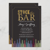 Stock Bar Party Verlobung Flaschen einladen Einladung (Vorne/Hinten)