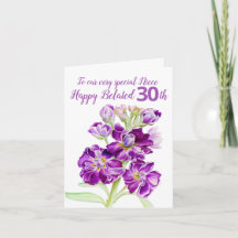 Stock Blume lila Nichte am 30. Geburtstag