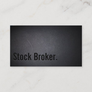 Stock Broker Beruflicher feiner Text Visitenkarte