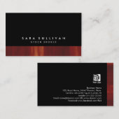 Stock Broker Bold Black Abstrakt Sunset Gradient Visitenkarte (Vorne/Hinten)