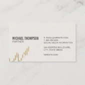 Stock Candlesticks | Finanzen | Gold Trim Visitenkarte (Rückseite)