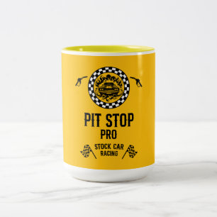 Stock Car Racing-Geschenk Zweifarbige Tasse