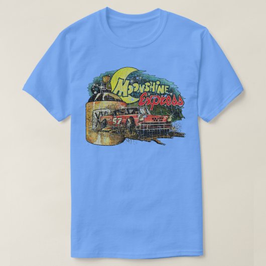 Stock Car Racing Moonshine Express 1976 T-Shirt (Design vorne)