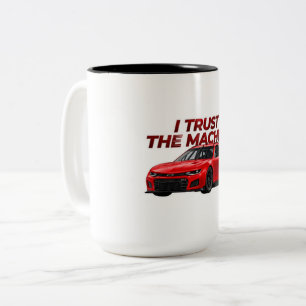 Stock Car Zwei-Töne-Tasse Ich vertraue der Masch Zweifarbige Tasse