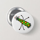 Stock-Cartoon-Mikrobe Button (Vorne & Hinten)