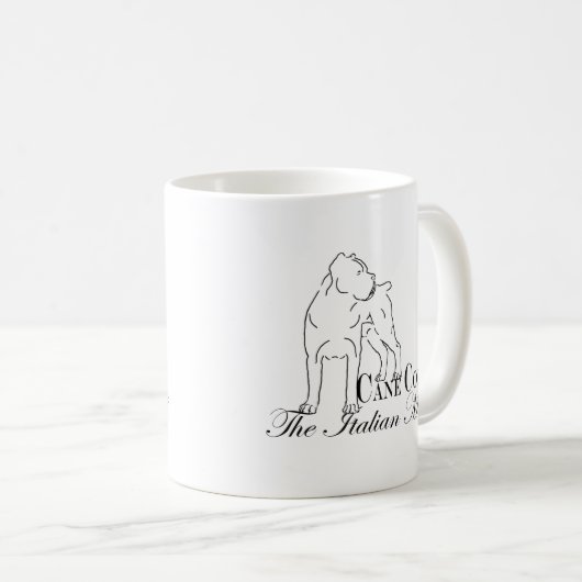 Stock Corso ItalienerMastiff Kaffeetasse (VorderseiteRechts)