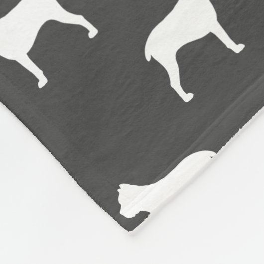 Stock Corso Silhouette-Muster-Grau Fleecedecke (Ecke)