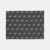 Stock Corso Silhouette-Muster-Grau Fleecedecke (Vorderseite (Horizontal))