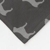 Stock Corso Silhouette-Muster-Grau Fleecedecke (Ecke)