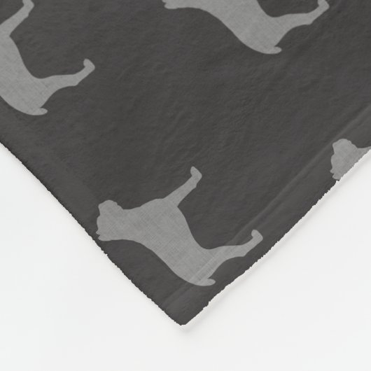 Stock Corso Silhouette-Muster-Grau Fleecedecke (Ecke)