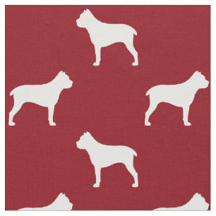 Stock Corso Silhouette-Muster-Rot Stoff