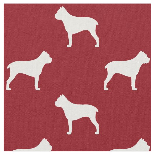 Stock Corso Silhouette-Muster-Rot Stoff (Nahaufnahme)