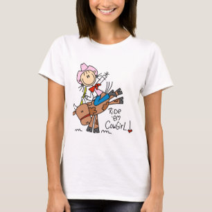Stock-Cowgirl, das Stiert-shirts und -geschenke T-Shirt