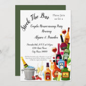Stock das Bar Couples Housewarming-Party Einladung (Vorne/Hinten)