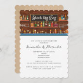Stock das Bar Rustic Couples Coed-Brautparty Einladung (Vorne/Hinten)