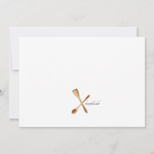 Stock das Küchen-Brautparty Einladung (Rückseite)