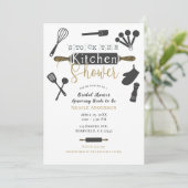 Stock das Küchen Brautparty Moderne Minimal Einladung (Stehend Vorderseite)
