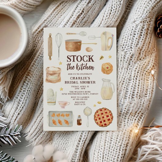 Stock das KüchenBrautparty Einladung