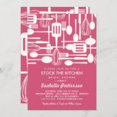 Stock das Retro-Brautparty der Küche Einladung (Vorne/Hinten)