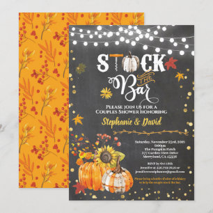 Stock der Bar Fall Kürbiskalkbretthaube Erwärmung Einladung