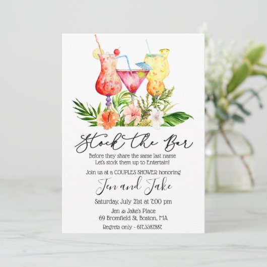 Stock der Coddusche Bar Couples Einladung (Stehend Vorderseite)