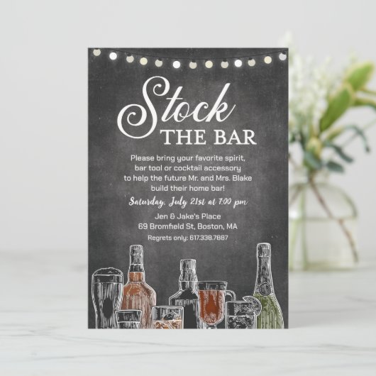 Stock der Coddusche für Bar Paare Einladung (Stehend Vorderseite)