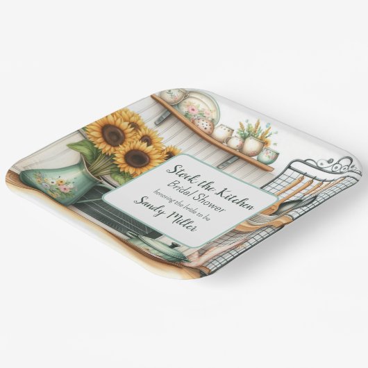 Stock der Küchenpapierplatte Brautparty Pappteller (Gewinkelt)