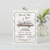 Stock die Bar Art Bridal Couples Dusche Einladung (Stehend Vorderseite)