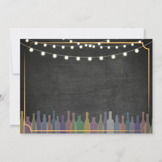 Stock die Bar Chalk Couple Dusche Einladung (Rückseite)