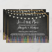 Stock die Bar Chalk Couple Dusche Einladung (Vorne/Hinten)