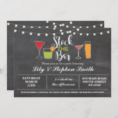 Stock die Bar Chalk Verlobung Einladung (Vorne/Hinten)