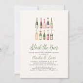 Stock die Bar Champagne Couples Dusche Einladung (Vorderseite)
