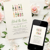 Stock die Bar Champagne Couples Dusche Einladung