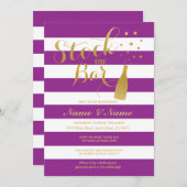 Stock die Bar Couples Dusche Party Streifen laden Einladung (Vorne/Hinten)