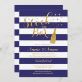 Stock die Bar Couples Dusche Party Streifen laden Einladung (Vorne/Hinten)