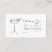 Stock die Bar Couples Duschflasche Raffle Ticket Begleitkarte (Vorderseite)