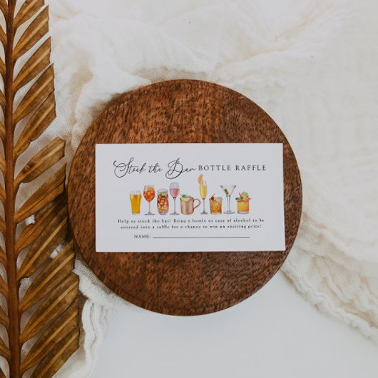 Stock die Bar Couples Duschflasche Raffle Ticket Begleitkarte