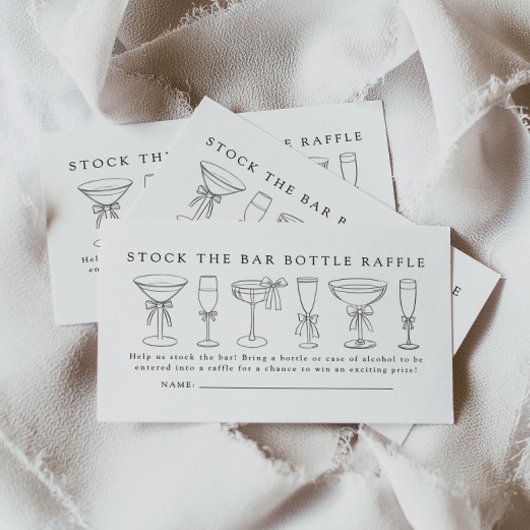 Stock die Bar Couples Duschflasche Raffle Ticket Begleitkarte