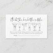 Stock die Bar Couples Duschflasche Raffle Ticket Begleitkarte (Vorderseite)