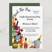 Stock die Bar Couples Housewarming Party Einladung (Vorne/Hinten)