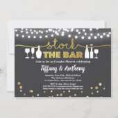 Stock die Bar Einladung rustikales schwarzes Gold (Vorderseite)