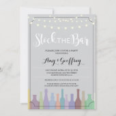 Stock die Bar Gray Party Verlobung Paare einladen Einladung (Vorderseite)