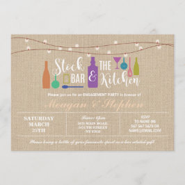 Stock die Bar & Kitchen Verlobung Paare ≈ Einladung