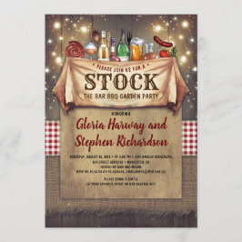 Stock die Bar rustikale Einladungen