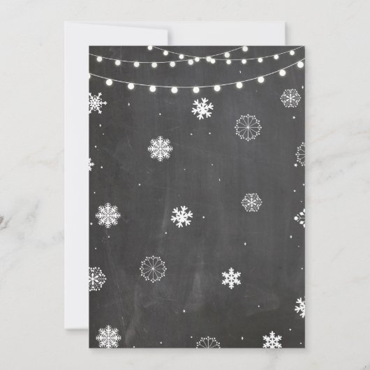 Stock die Bar Weihnachtsschneeflocke Einladung (Rückseite)