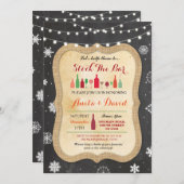 Stock die Bar Weihnachtsschneeflocke Einladung (Vorne/Hinten)