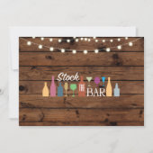 Stock die Bar Wood Verlobung Einladung (Rückseite)