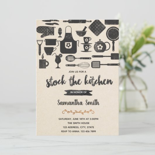 Stock die Brautdusche Einladung (Stehend Vorderseite)