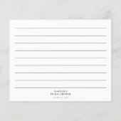 Stock die Brautparty-Rezept-Karte (Rückseite)